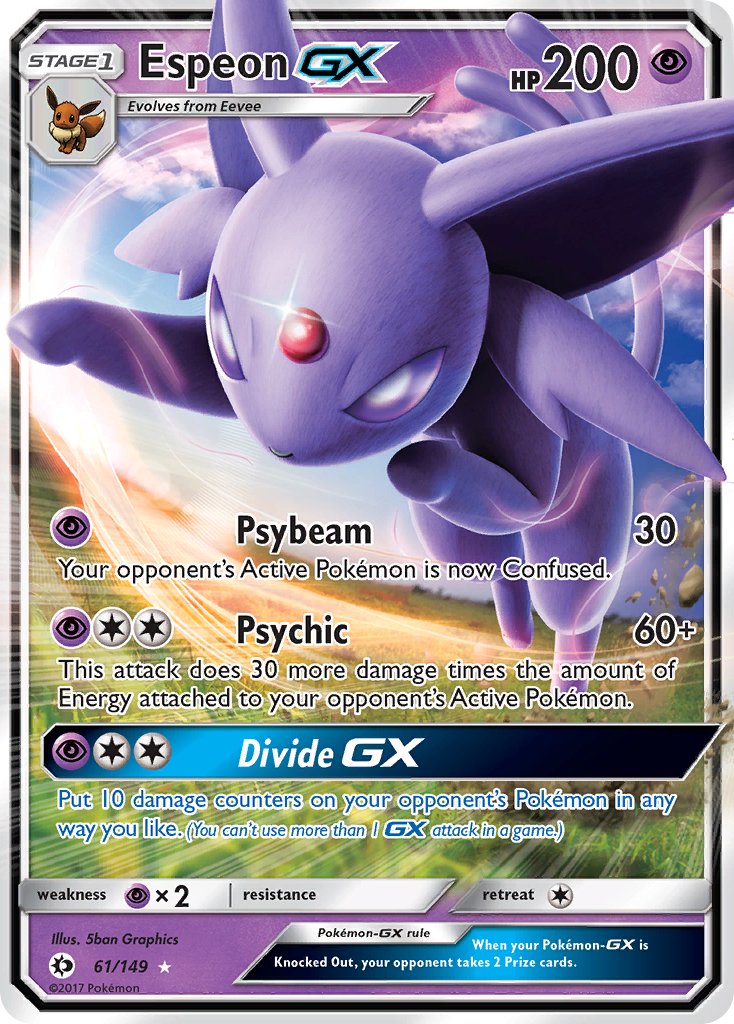 Espeon GX (61/149) [Sun & Moon: Base Set] - Dark Crystal Cards