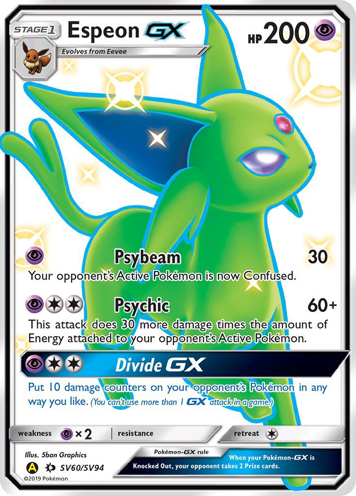 Espeon GX (SV60/SV94) [Sun & Moon: Hidden Fates - Shiny Vault] - Dark Crystal Cards