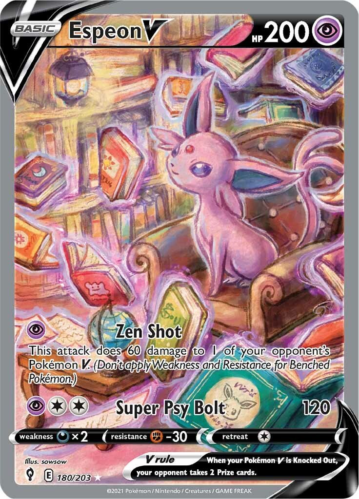 Espeon V (180/203) [Sword & Shield: Evolving Skies] - Dark Crystal Cards