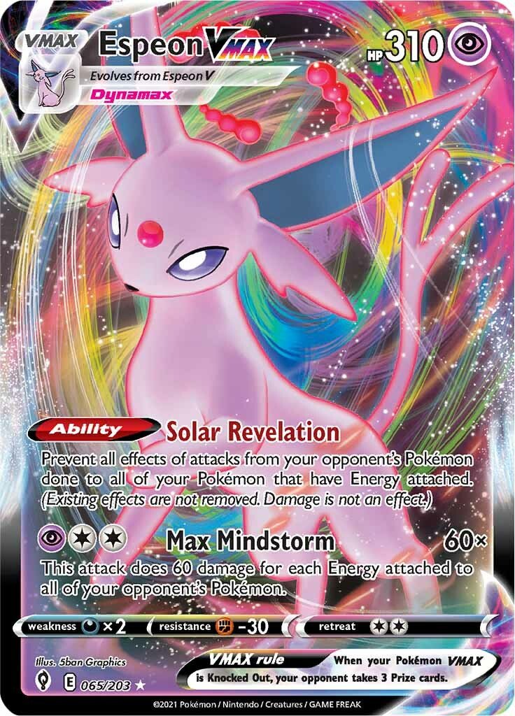 Espeon VMAX (065/203) [Sword & Shield: Evolving Skies] - Dark Crystal Cards