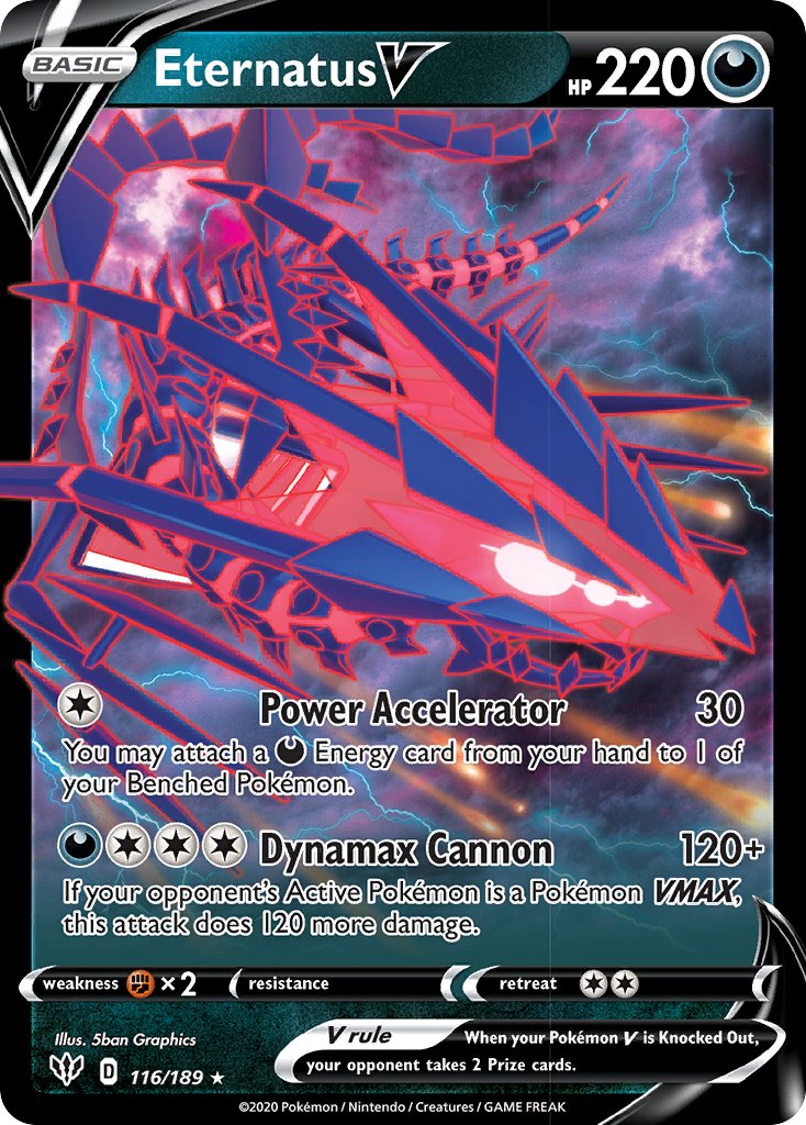 Eternatus V (116/189) [Sword & Shield: Darkness Ablaze] - Dark Crystal Cards