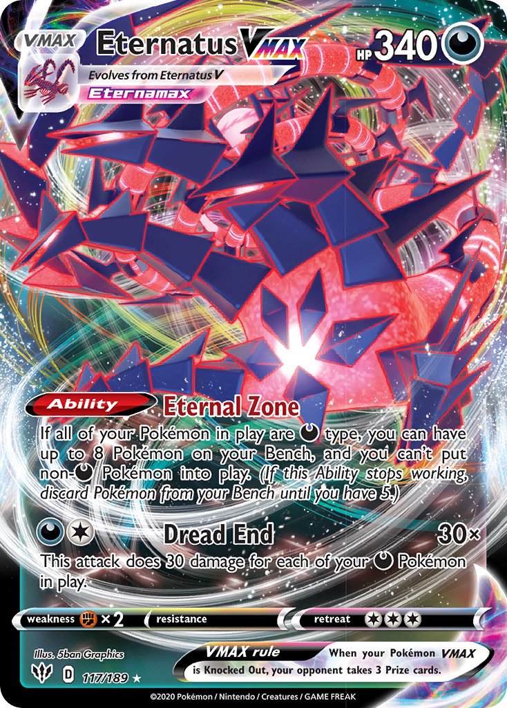 Eternatus VMAX (117/189) [Sword & Shield: Darkness Ablaze] - Dark Crystal Cards