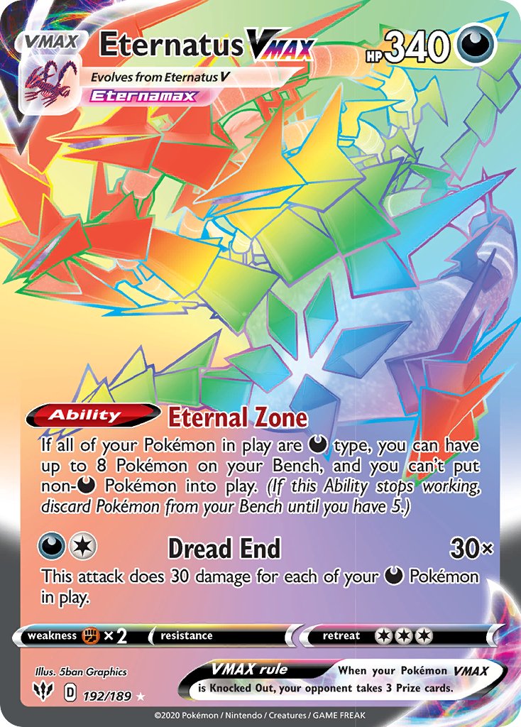 Eternatus VMAX (192/189) [Sword & Shield: Darkness Ablaze] - Dark Crystal Cards