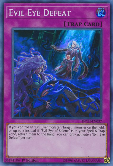 Evil Eye Defeat [INCH - EN037] Super Rare - Dark Crystal Cards