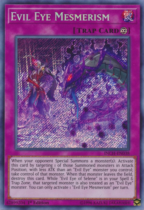 Evil Eye Mesmerism [INCH - EN038] Secret Rare - Dark Crystal Cards