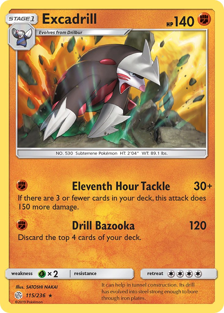 Excadrill (115/236) [Sun & Moon: Cosmic Eclipse] - Dark Crystal Cards