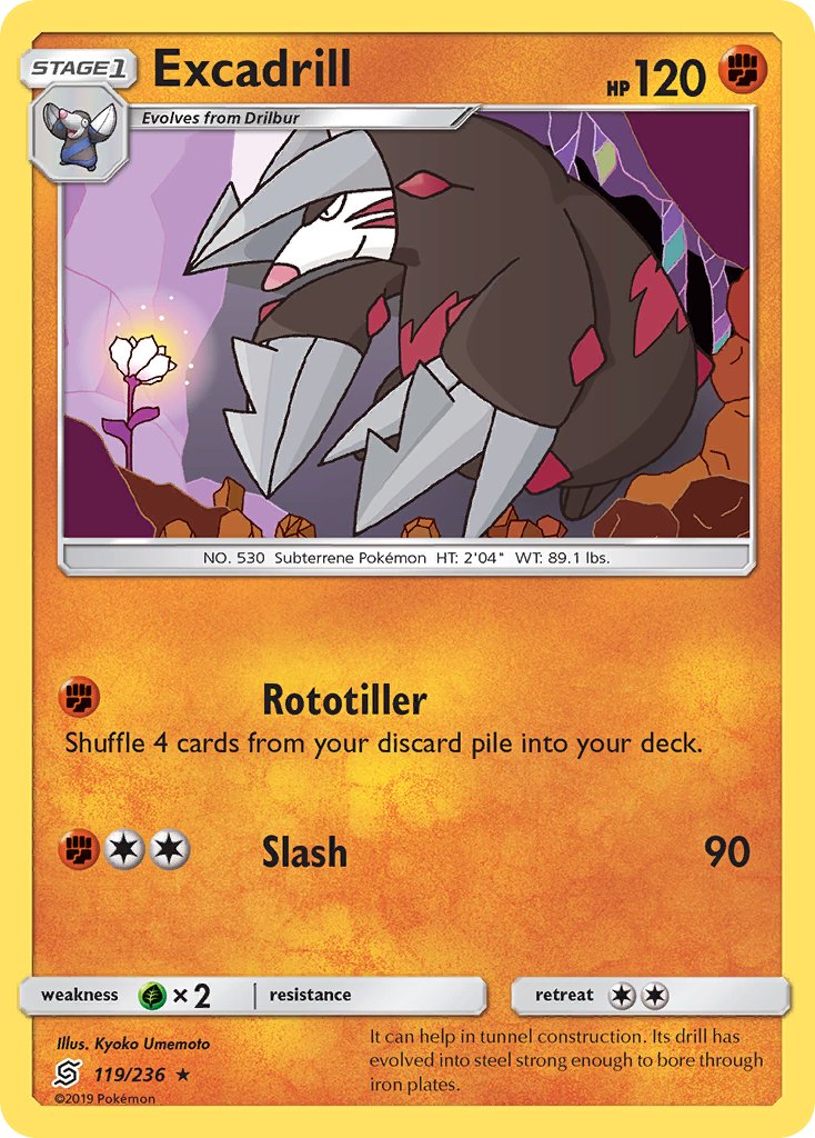 Excadrill (119/236) [Sun & Moon: Unified Minds] - Dark Crystal Cards