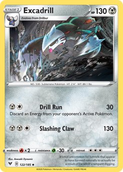 Excadrill (122/185) [Sword & Shield: Vivid Voltage] - Dark Crystal Cards