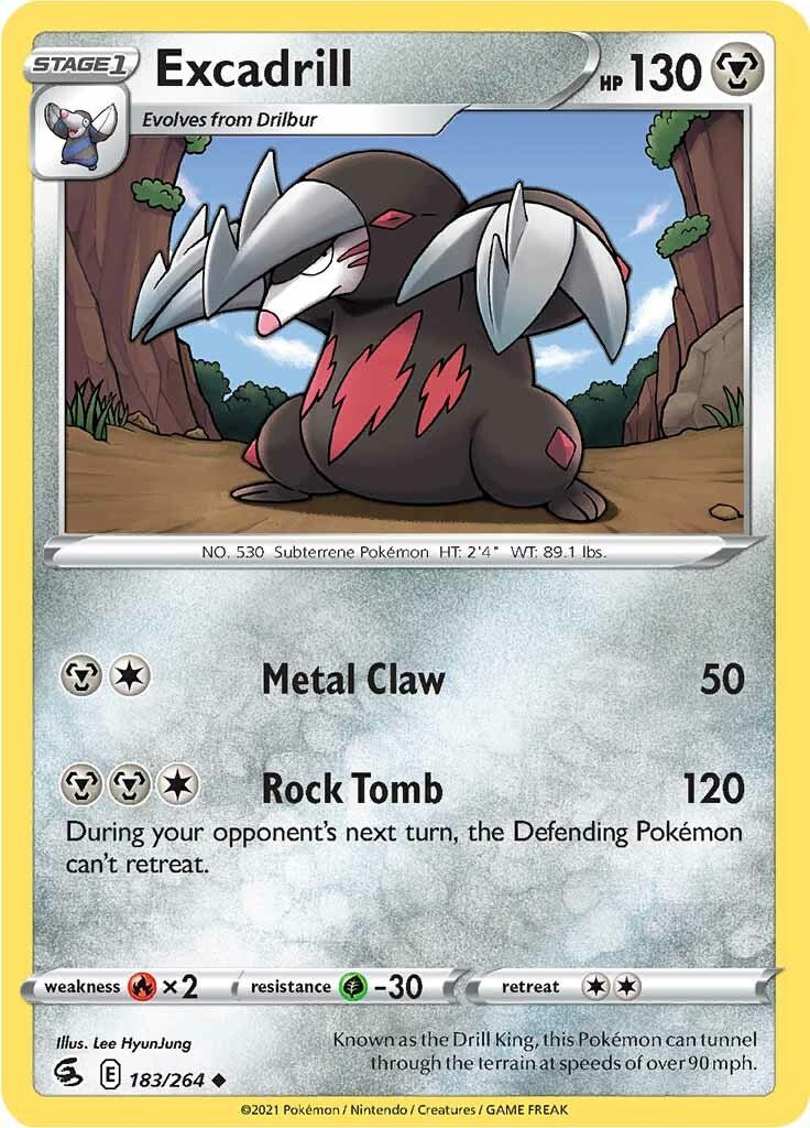 Excadrill (183/264) [Sword & Shield: Fusion Strike] - Dark Crystal Cards