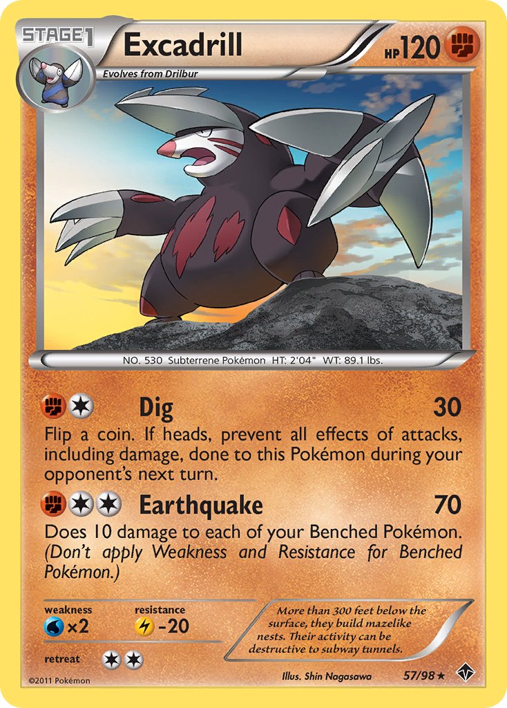 Excadrill (57/98) [Black & White: Emerging Powers] - Dark Crystal Cards