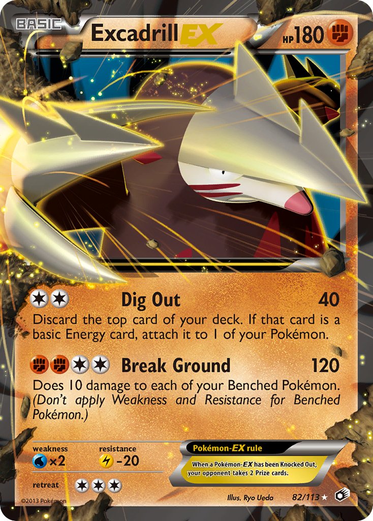 Excadrill EX (82/113) [Black & White: Legendary Treasures] - Dark Crystal Cards
