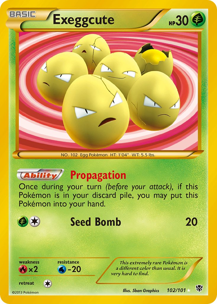 Exeggcute (102/101) [Black & White: Plasma Blast] - Dark Crystal Cards
