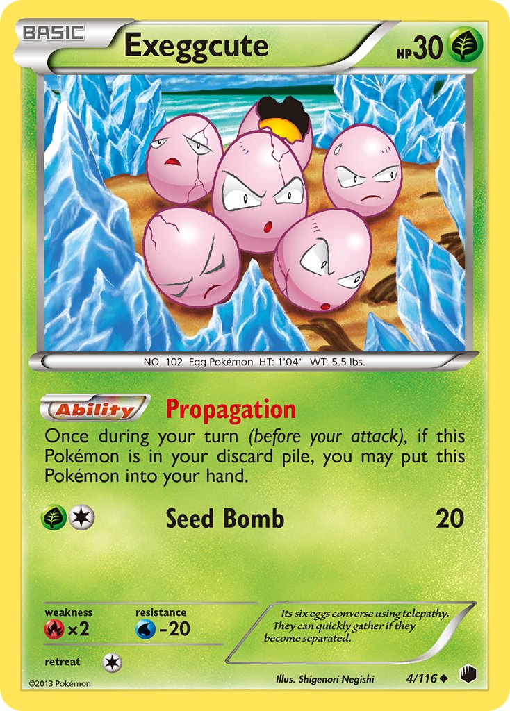 Exeggcute (4/116) [Black & White: Plasma Freeze] - Dark Crystal Cards