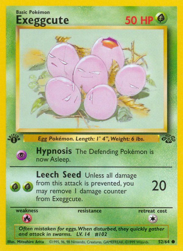 Exeggcute (52/64) [Jungle 1st Edition] - Dark Crystal Cards