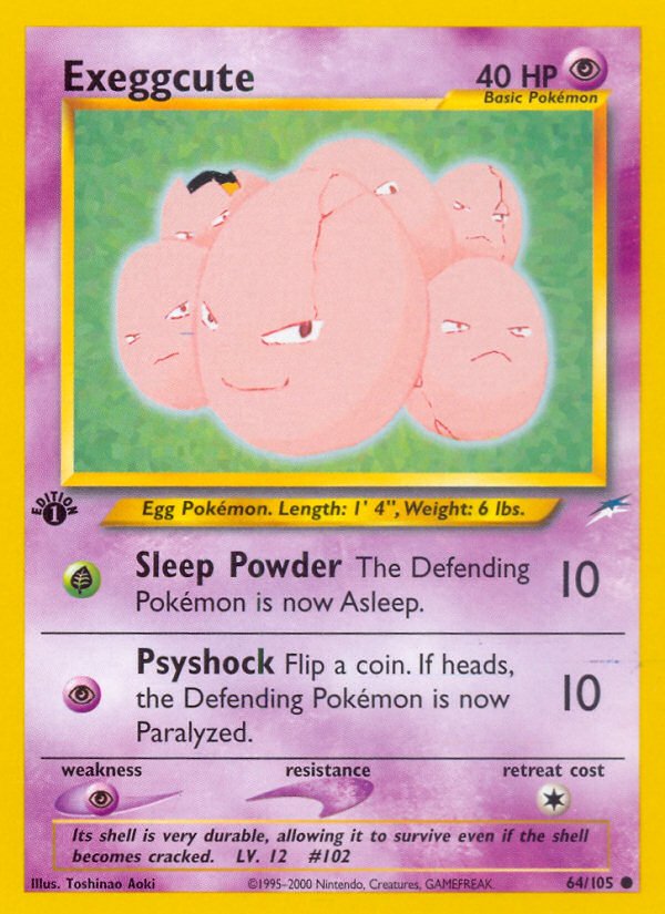 Exeggcute (64/105) [Neo Destiny 1st Edition] - Dark Crystal Cards