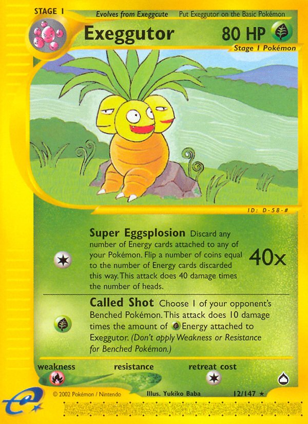 Exeggutor (12/147) [Aquapolis] - Dark Crystal Cards
