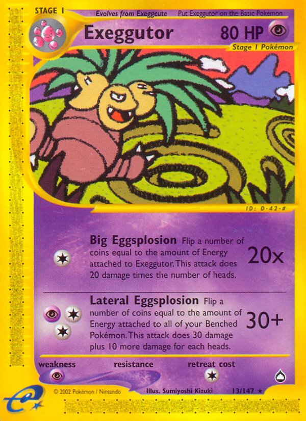 Exeggutor (13/147) [Aquapolis] - Dark Crystal Cards