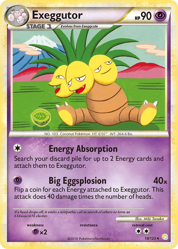 Exeggutor (18/123) [HeartGold & SoulSilver: Base Set] - Dark Crystal Cards