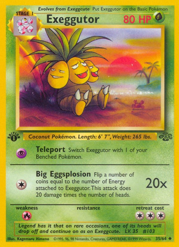 Exeggutor (35/64) [Jungle 1st Edition] - Dark Crystal Cards