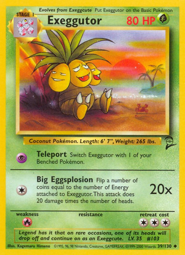 Exeggutor (39/130) [Base Set 2] - Dark Crystal Cards