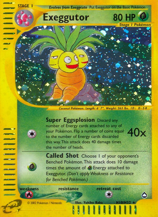 Exeggutor (H10/H32) [Aquapolis] - Dark Crystal Cards