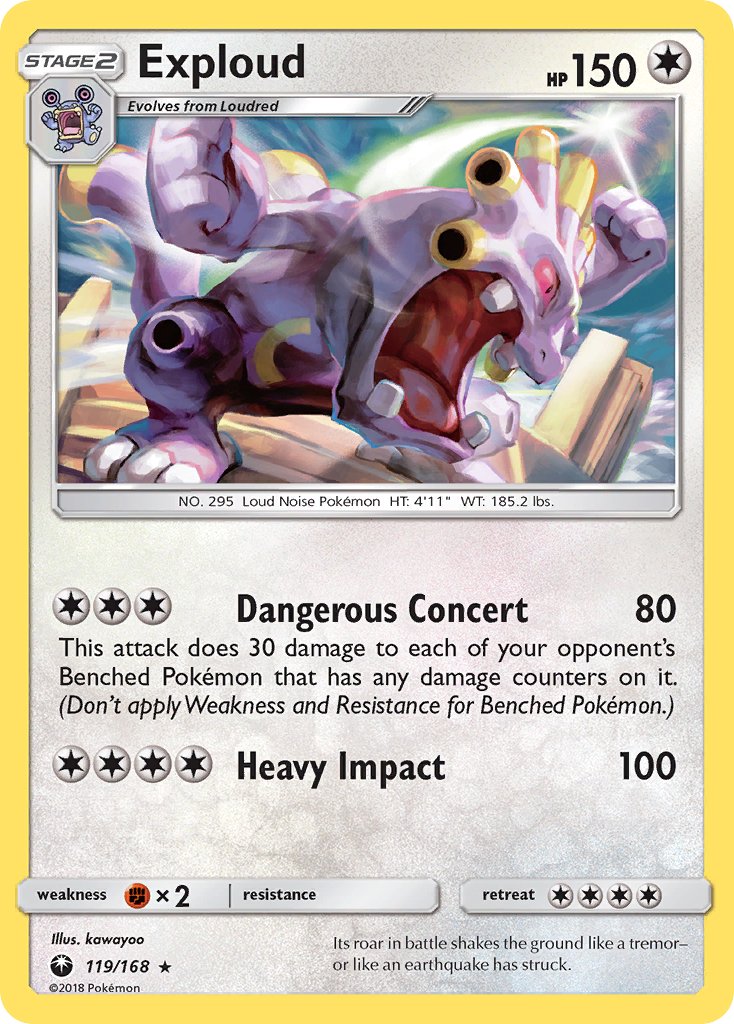 Exploud (119/168) [Sun & Moon: Celestial Storm] - Dark Crystal Cards