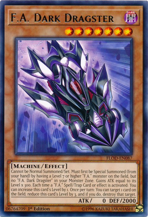 F.A. Dark Dragster [FLOD - EN087] Rare - Dark Crystal Cards