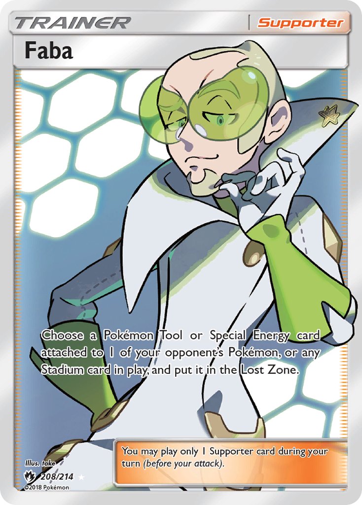 Faba (208/214) [Sun & Moon: Lost Thunder] - Dark Crystal Cards
