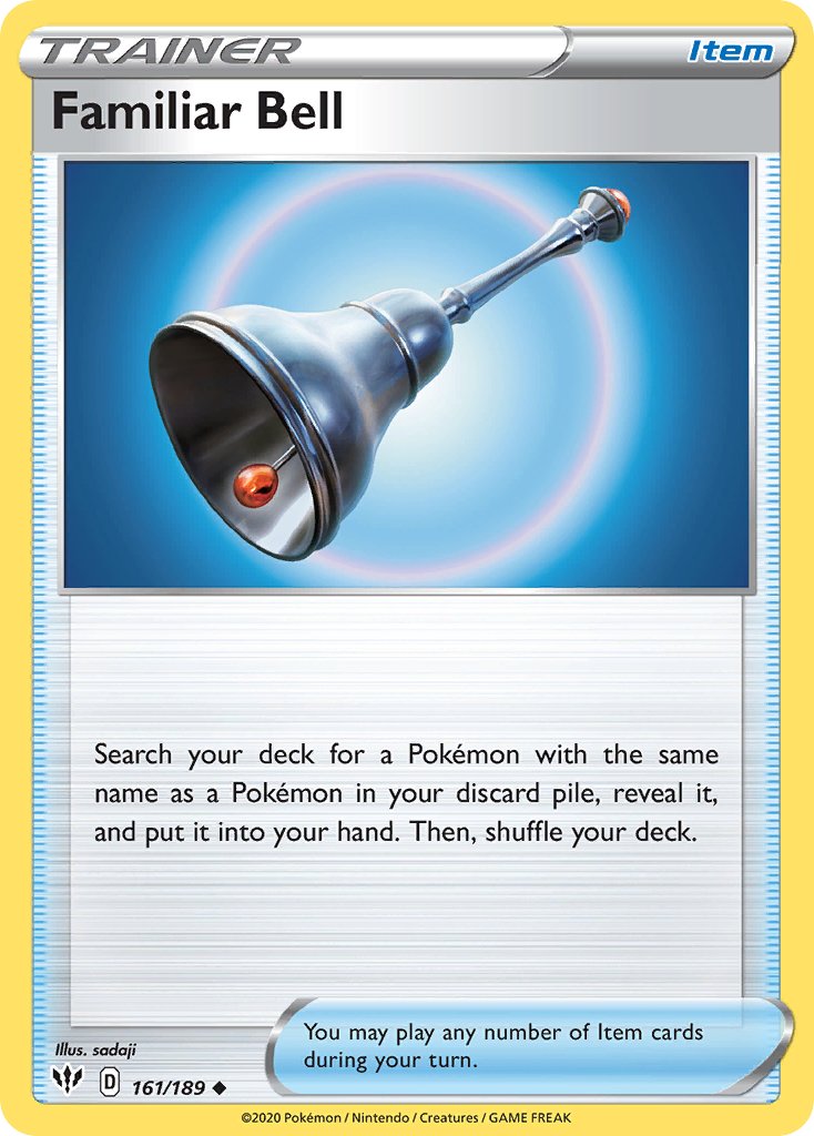 Familiar Bell (161/189) [Sword & Shield: Darkness Ablaze] - Dark Crystal Cards