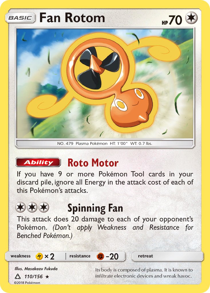 Fan Rotom (110/156) [Sun & Moon: Ultra Prism] - Dark Crystal Cards