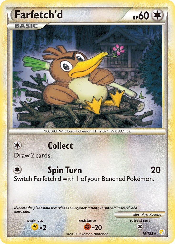 Farfetch'd (19/123) [HeartGold & SoulSilver: Base Set] - Dark Crystal Cards