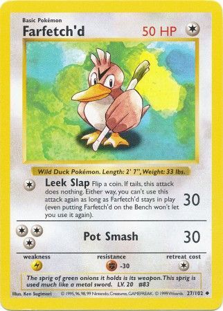 Farfetch'd (27/102) [Base Set Shadowless Unlimited] - Dark Crystal Cards
