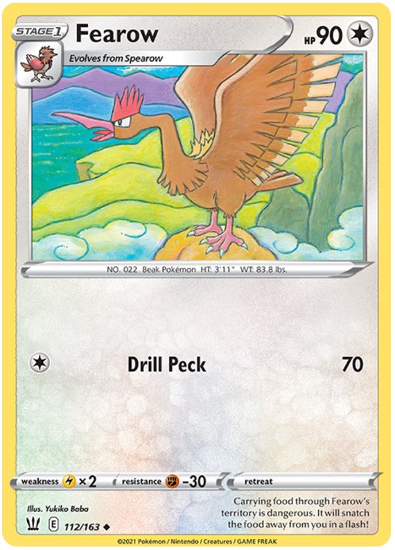 Fearow (112/163) [Sword & Shield: Battle Styles] - Dark Crystal Cards