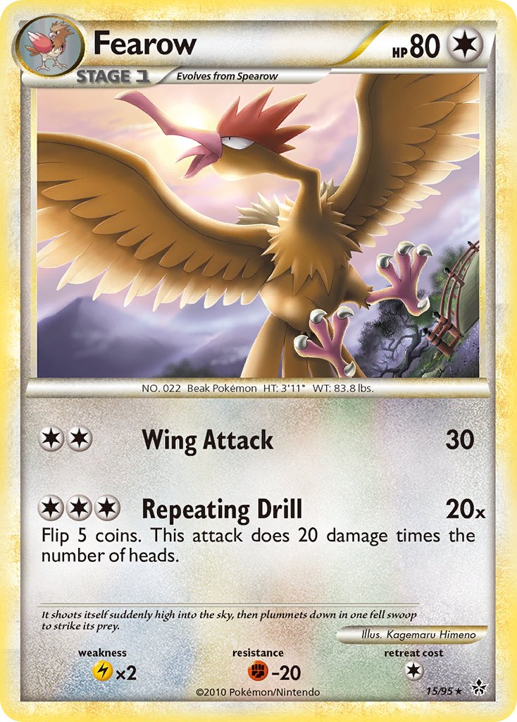 Fearow (15/95) [HeartGold & SoulSilver: Unleashed] - Dark Crystal Cards