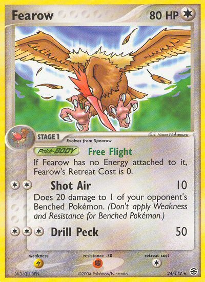 Fearow (24/112) [EX: FireRed & LeafGreen] - Dark Crystal Cards