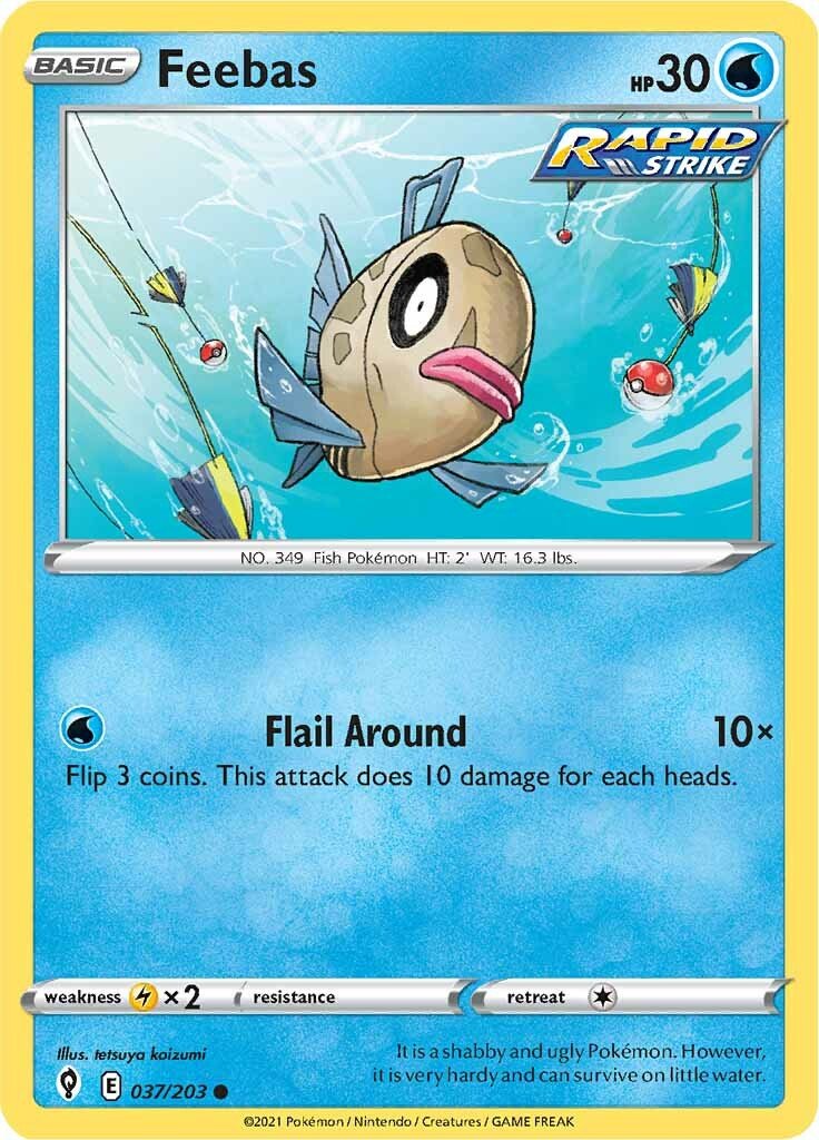 Feebas (037/203) [Sword & Shield: Evolving Skies] - Dark Crystal Cards