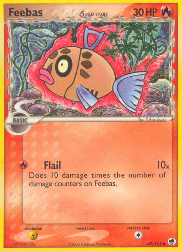 Feebas (49/101) (Delta Species) [EX: Dragon Frontiers] - Dark Crystal Cards
