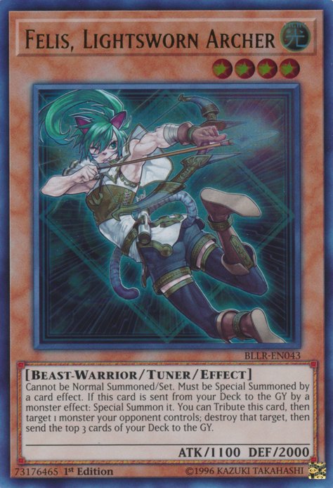 Felis, Lightsworn Archer [BLLR - EN043] Ultra Rare - Dark Crystal Cards