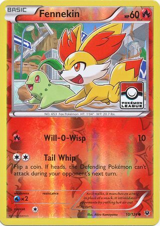 Fennekin (10/124) (League Promo) [XY: Fates Collide] - Dark Crystal Cards