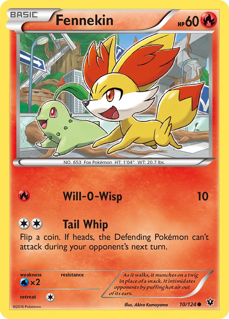 Fennekin (10/124) [XY: Fates Collide] - Dark Crystal Cards