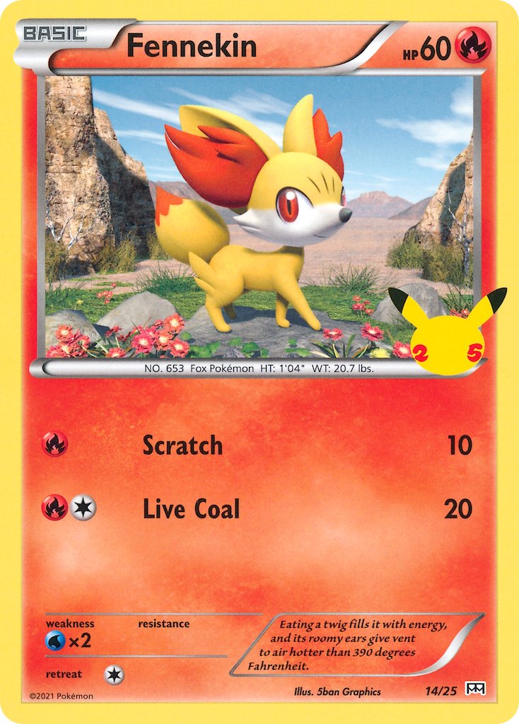 Fennekin (14/25) [McDonald's 25th Anniversary] - Dark Crystal Cards