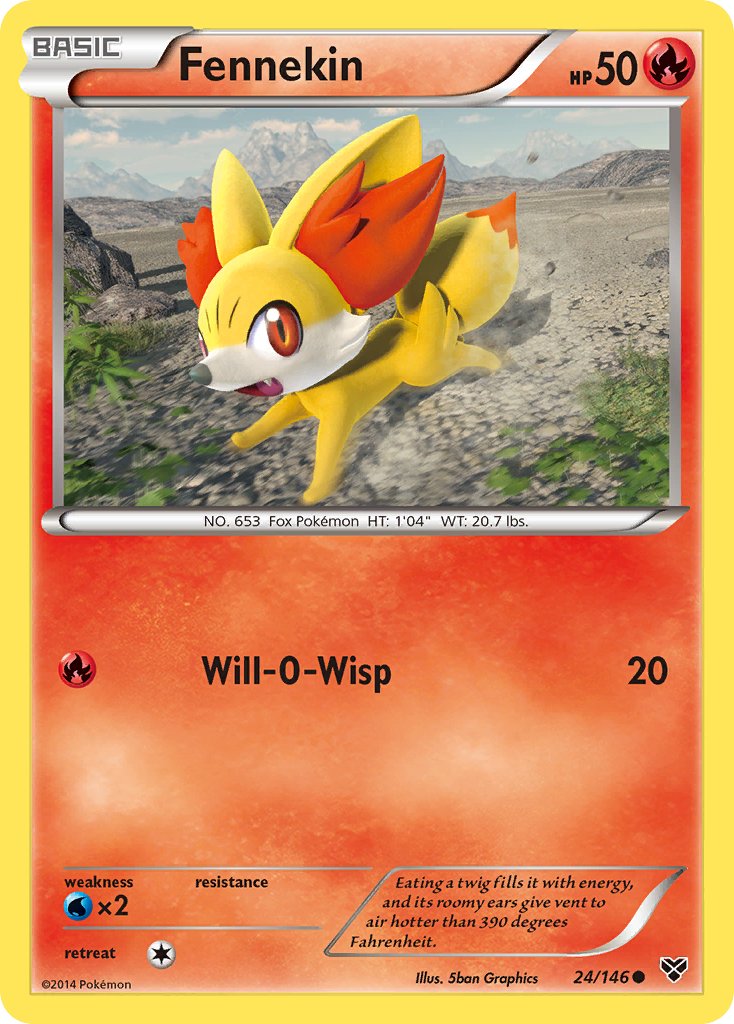 Fennekin (24/146) [XY: Base Set] - Dark Crystal Cards