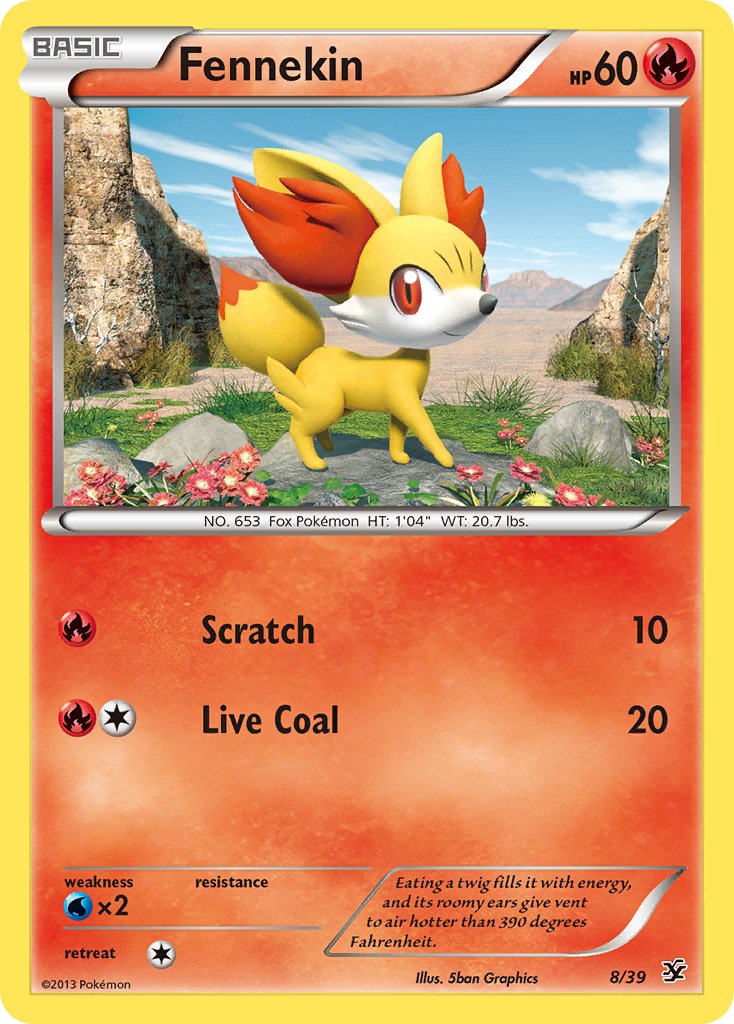Fennekin (8/39) [XY: Kalos Starter Set] - Dark Crystal Cards