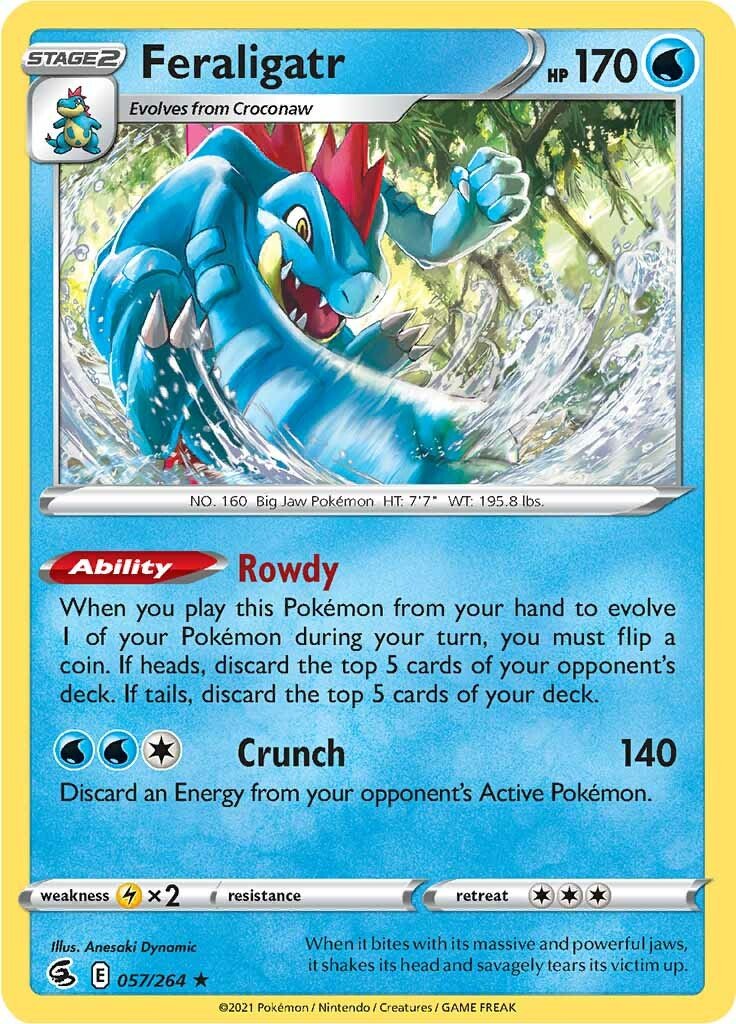 Feraligatr (057/264) [Sword & Shield: Fusion Strike] - Dark Crystal Cards