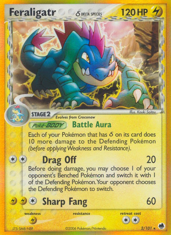 Feraligatr (2/101) (Delta Species) [EX: Dragon Frontiers] - Dark Crystal Cards