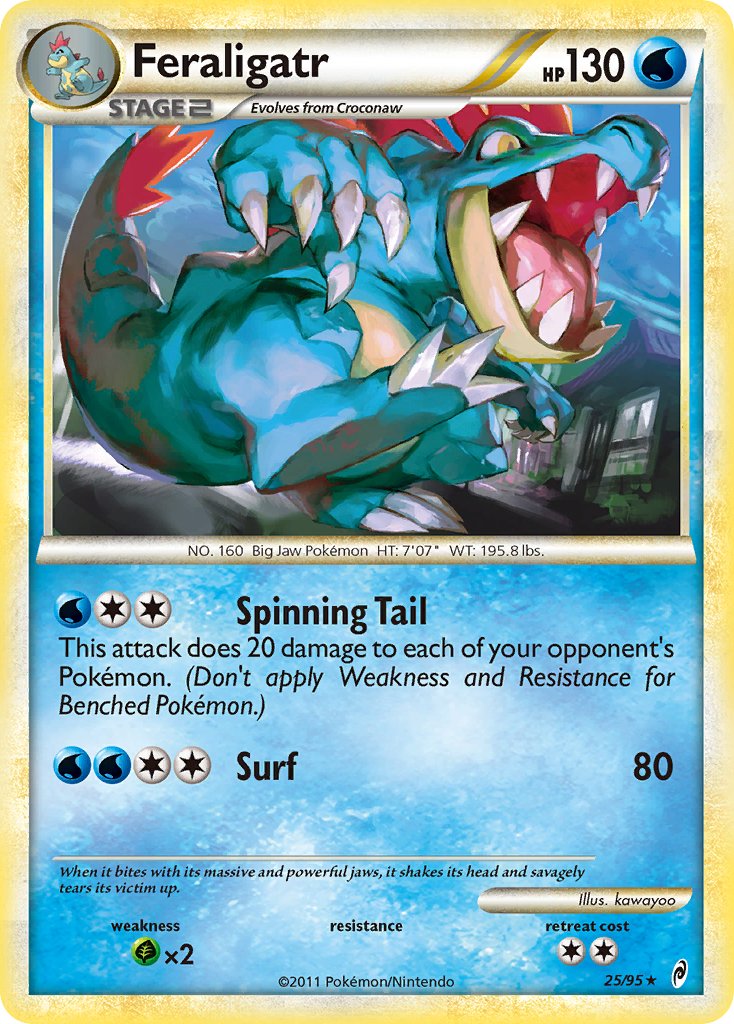 Feraligatr (25/95) [HeartGold & SoulSilver: Call of Legends] - Dark Crystal Cards