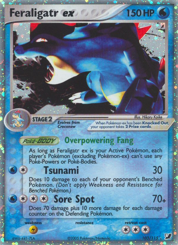 Feraligatr ex (103/115) [EX: Unseen Forces] - Dark Crystal Cards