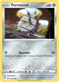 Ferroseed (123/185) [Sword & Shield: Vivid Voltage] - Dark Crystal Cards
