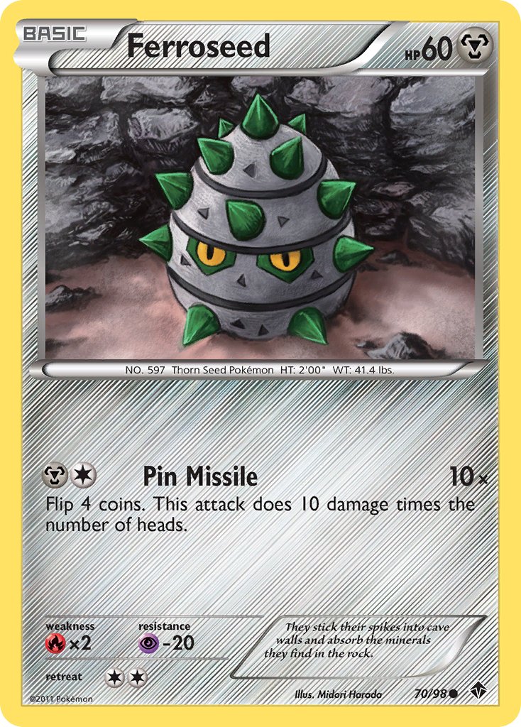 Ferroseed (70/98) [Black & White: Emerging Powers] - Dark Crystal Cards