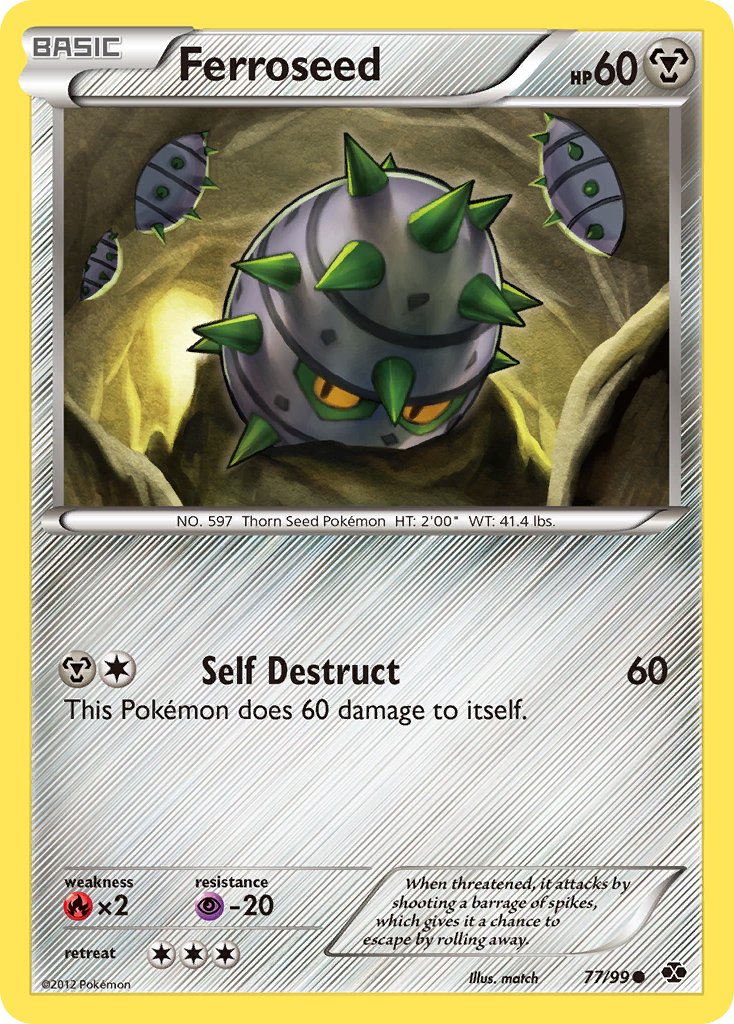 Ferroseed (77/99) [Black & White: Next Destinies] - Dark Crystal Cards
